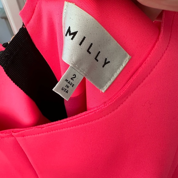 Milly neoprene neon pink dress - Picture 5 of 6